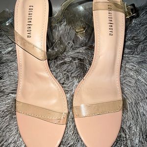 Clear block heel! Size 11